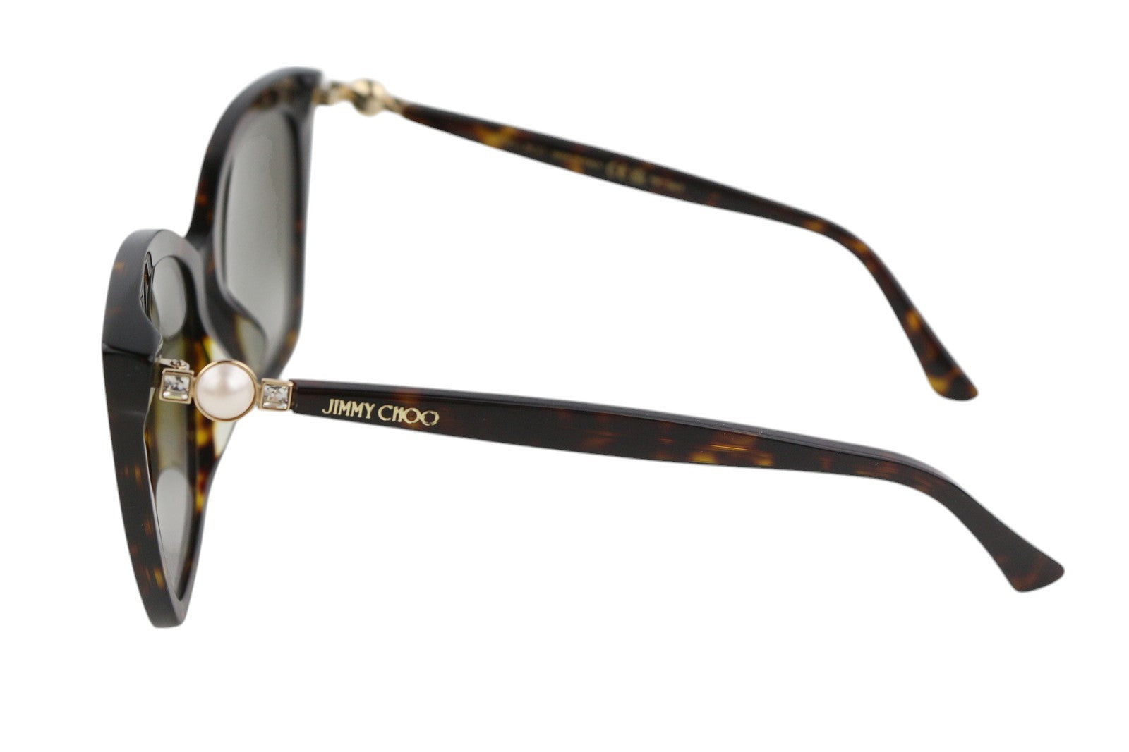 JIMMY CHOO Rua/G/S Women Sunglasses RRP€399 Brown Animal Print Frame Cateye