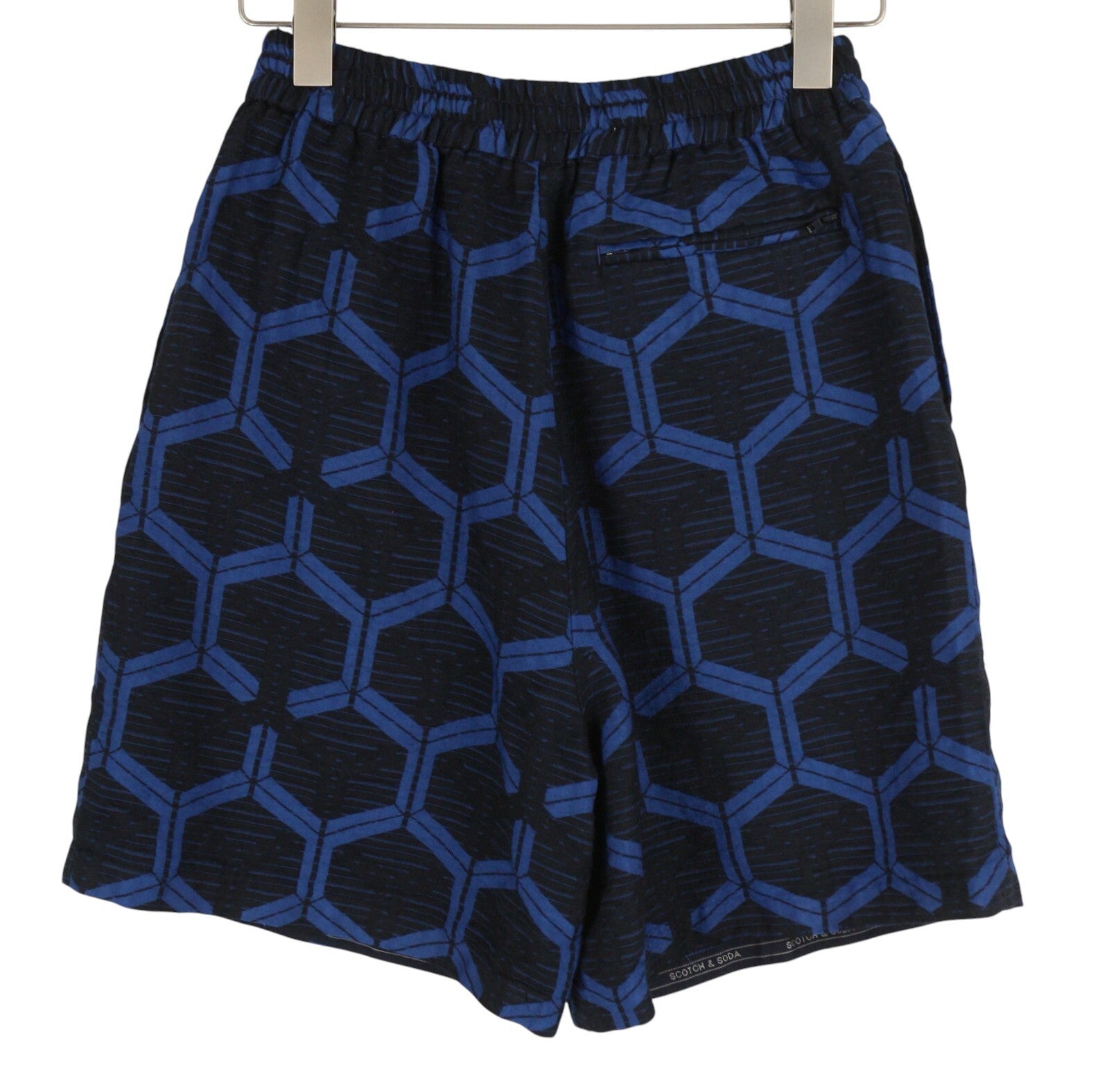 SCOTCH & SODA Men Shorts ~W30 Dark Blue Elastic Drawstring Waist Pockets Casual