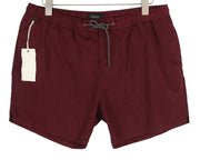 SCOTCH & SODA Men Swimwear ~W34 Burgundy Elastic Waist Mesh Lined Beach Bottom
