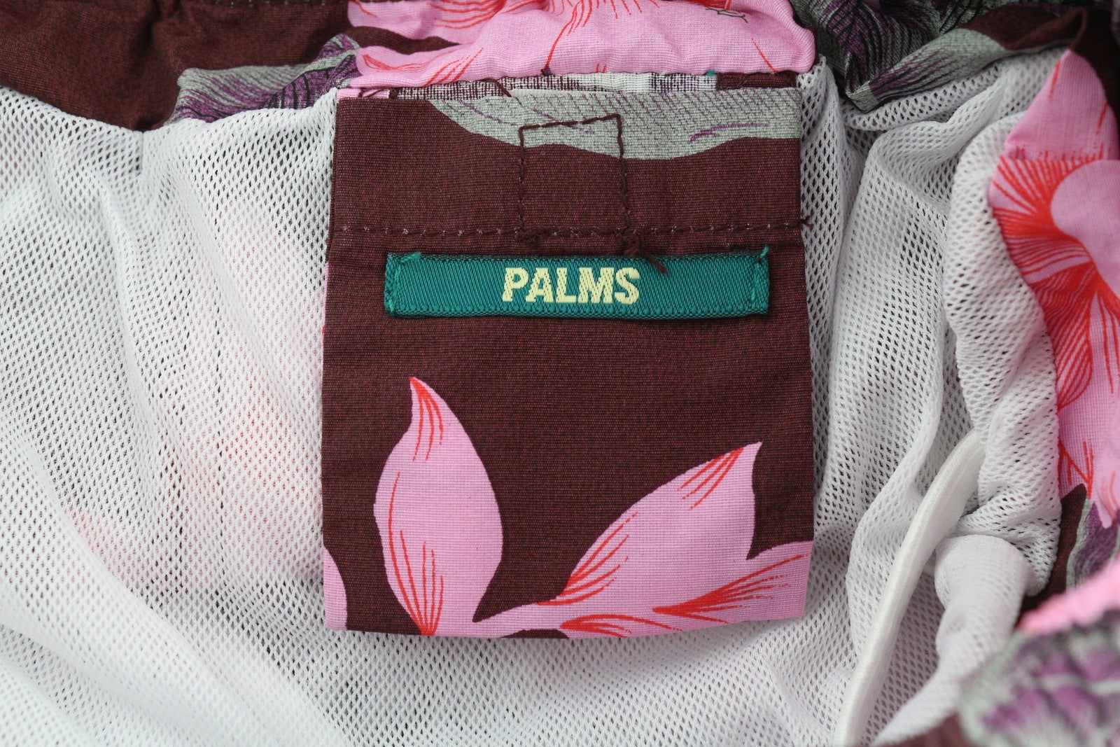 SCOTCH & SODA Men Swimwear S Burgundy Floral Patterned Elastic Waist Mesh Lined