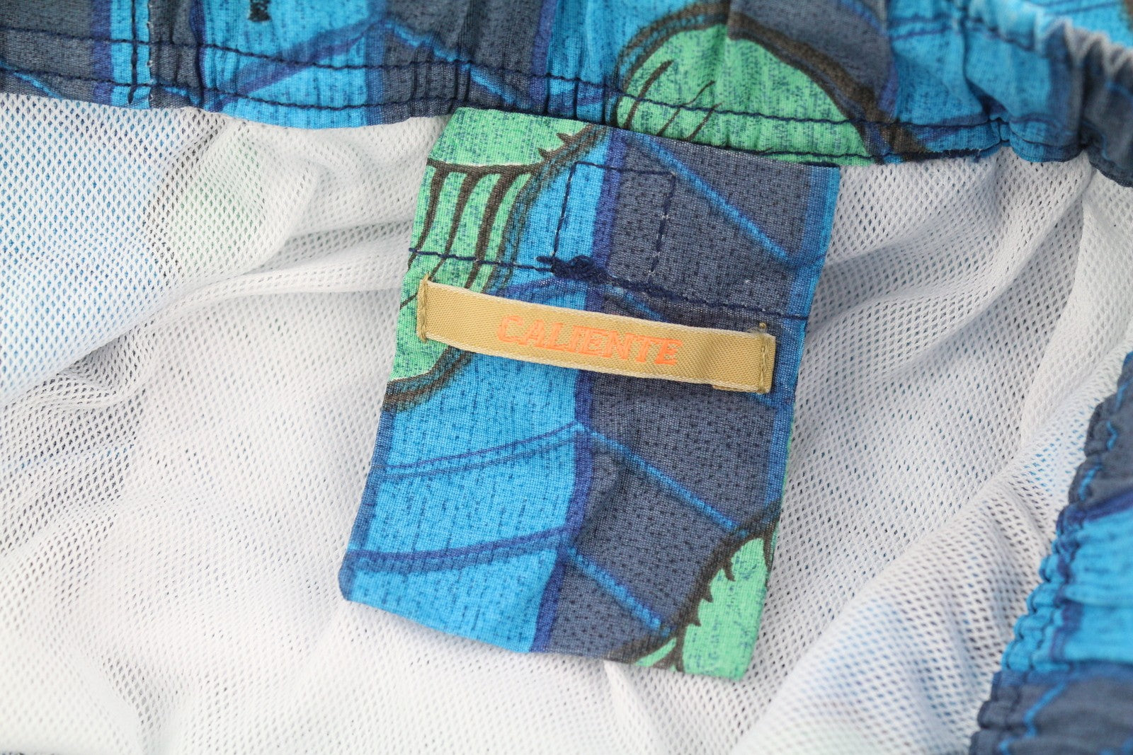 SCOTCH & SODA Men Swimwear S Blue Conch Pattern Mesh Lined Elastic Waist Logo