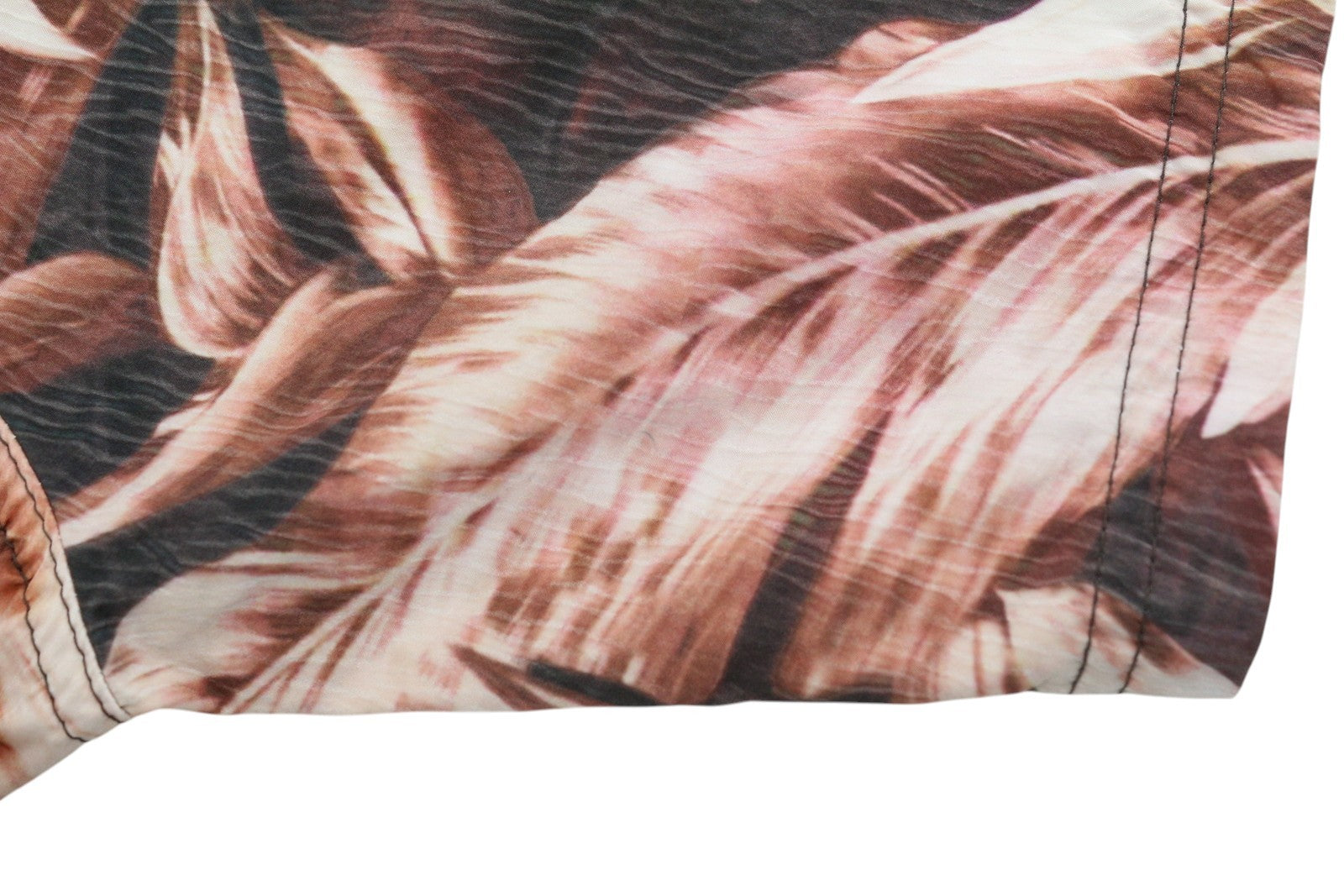 SCOTCH & SODA Men Swimwear M Purple Leaf Patterned Zip Logo Drawstring Waist