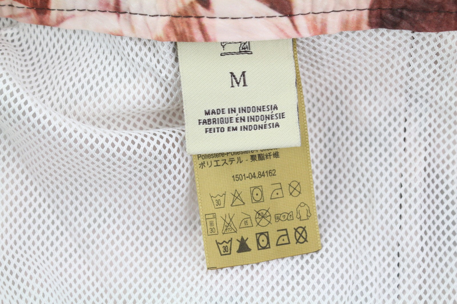 SCOTCH & SODA Men Swimwear M Purple Leaf Patterned Zip Logo Drawstring Waist