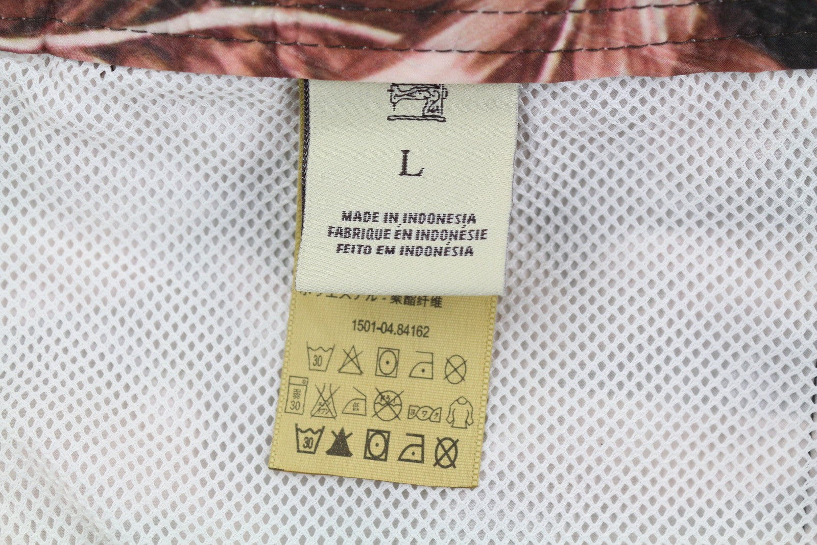 SCOTCH & SODA Men Swimwear L Purple Leaf Patterned Zip Fly Drawstring Waist