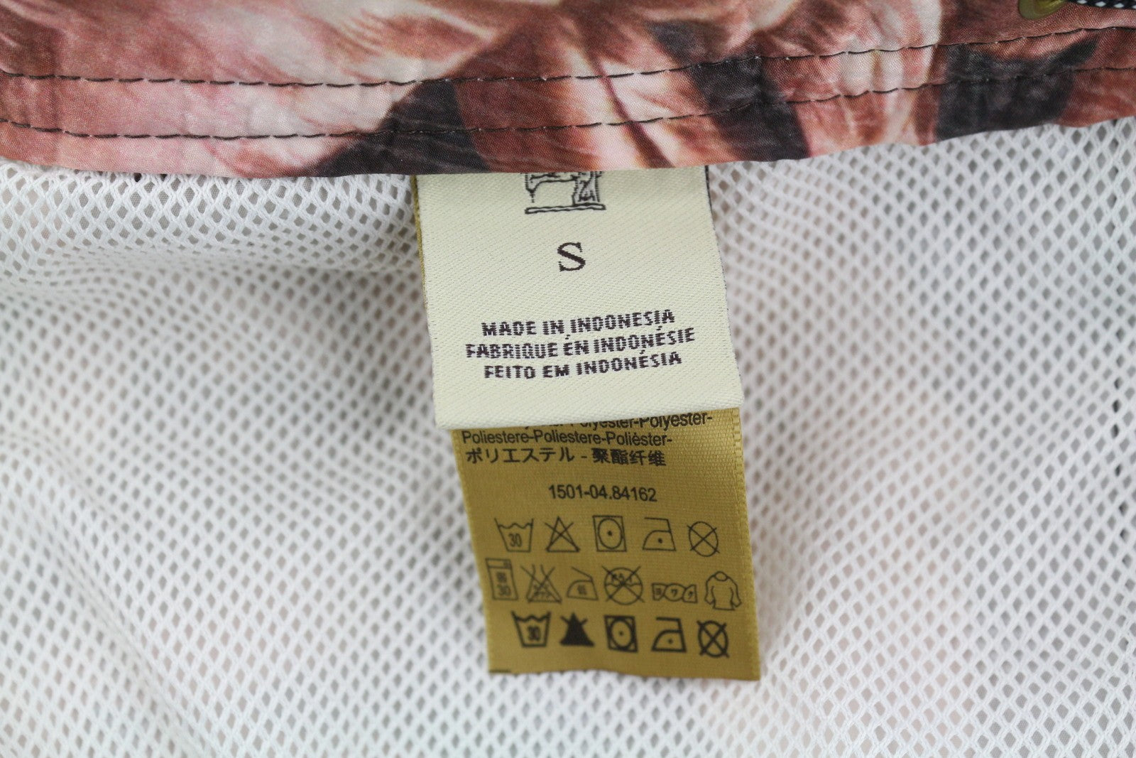 SCOTCH & SODA Men Swimwear S Purple Leaf Patterned Zip Fly Drawstring Waist