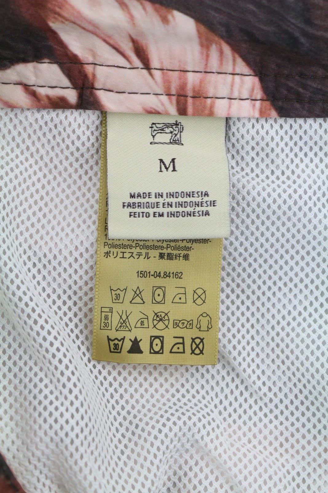 SCOTCH & SODA Men Swimwear M Purple Leaf Patterned Zip Fly Drawstring Waist