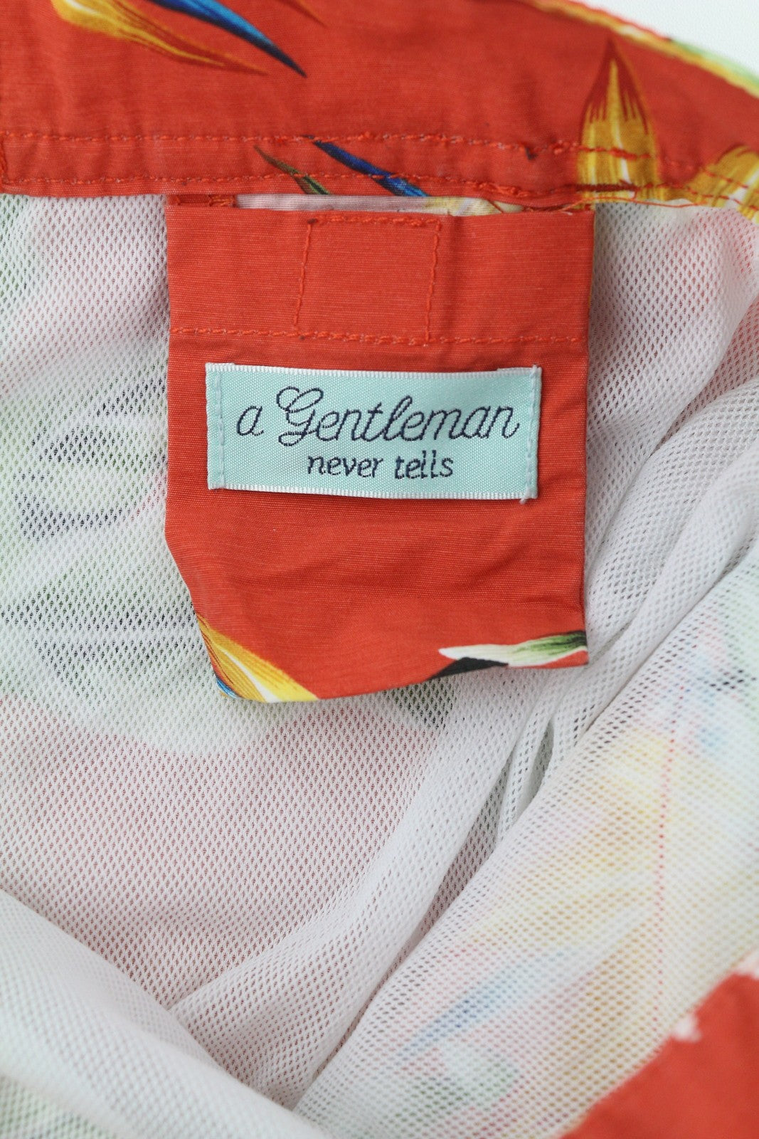 SCOTCH & SODA Men Swimwear S Red Floral Pattern Mesh Lined Drawstring Waist