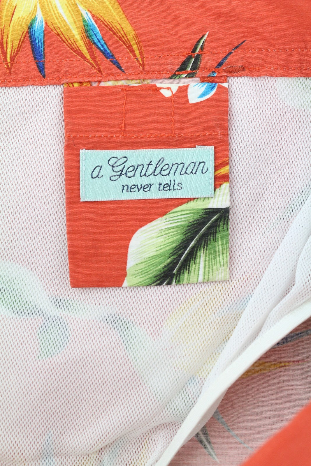 SCOTCH & SODA Men Swimwear W38 Red Floral Pattern Mesh Lined Drawstring Waist