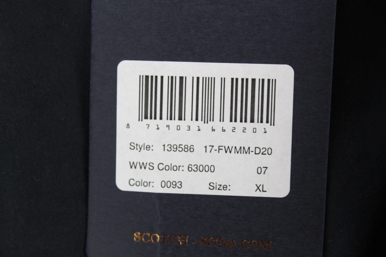 SCOTCH & SODA Mens Jacket XL Lightweight Longer  Navy Overshirt Styled Unlined