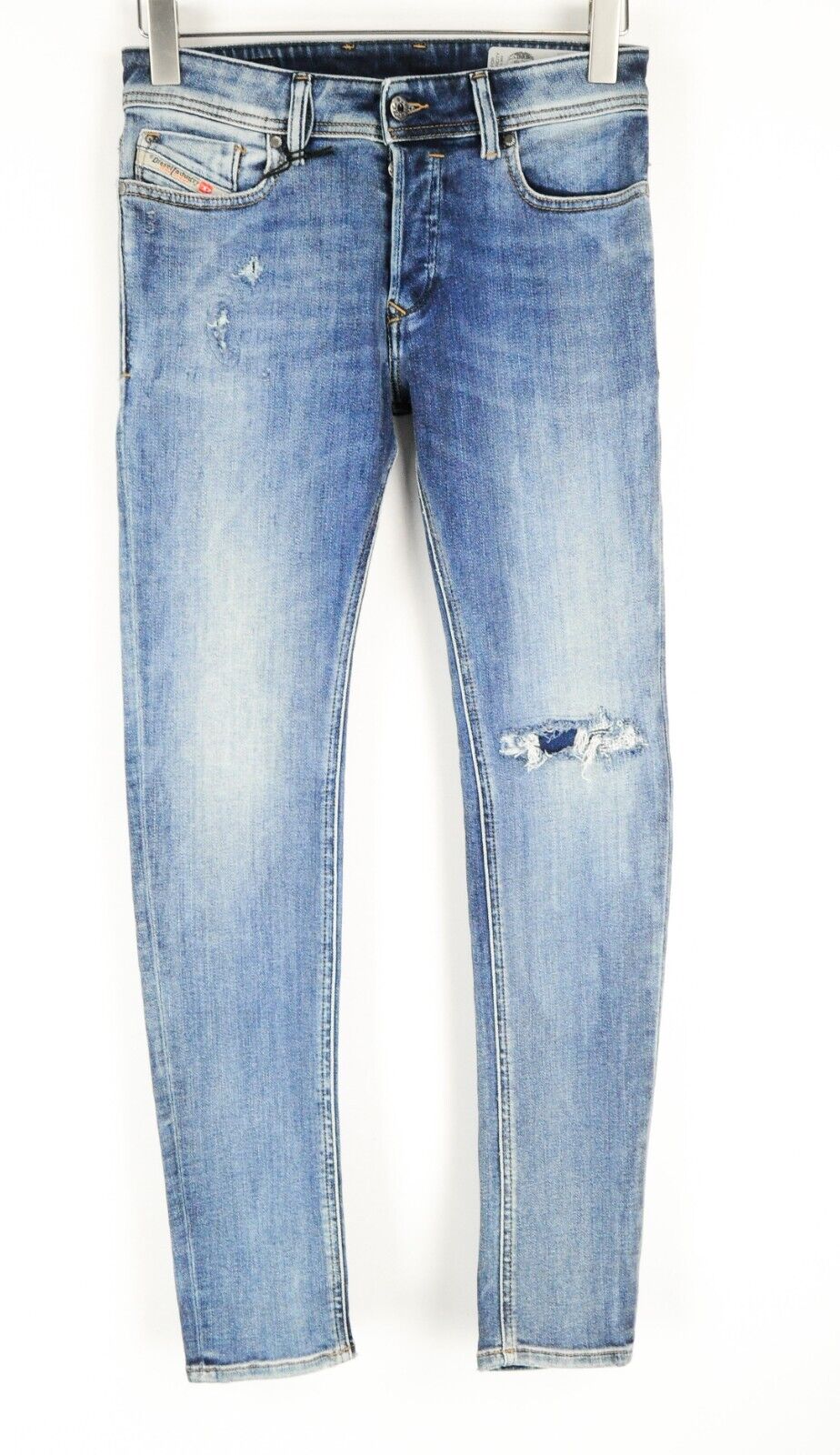 DIESEL Troxer R8IE4 vyriški džinsai W28/L30 tamprūs, ploni, aptempti, mėlyni 