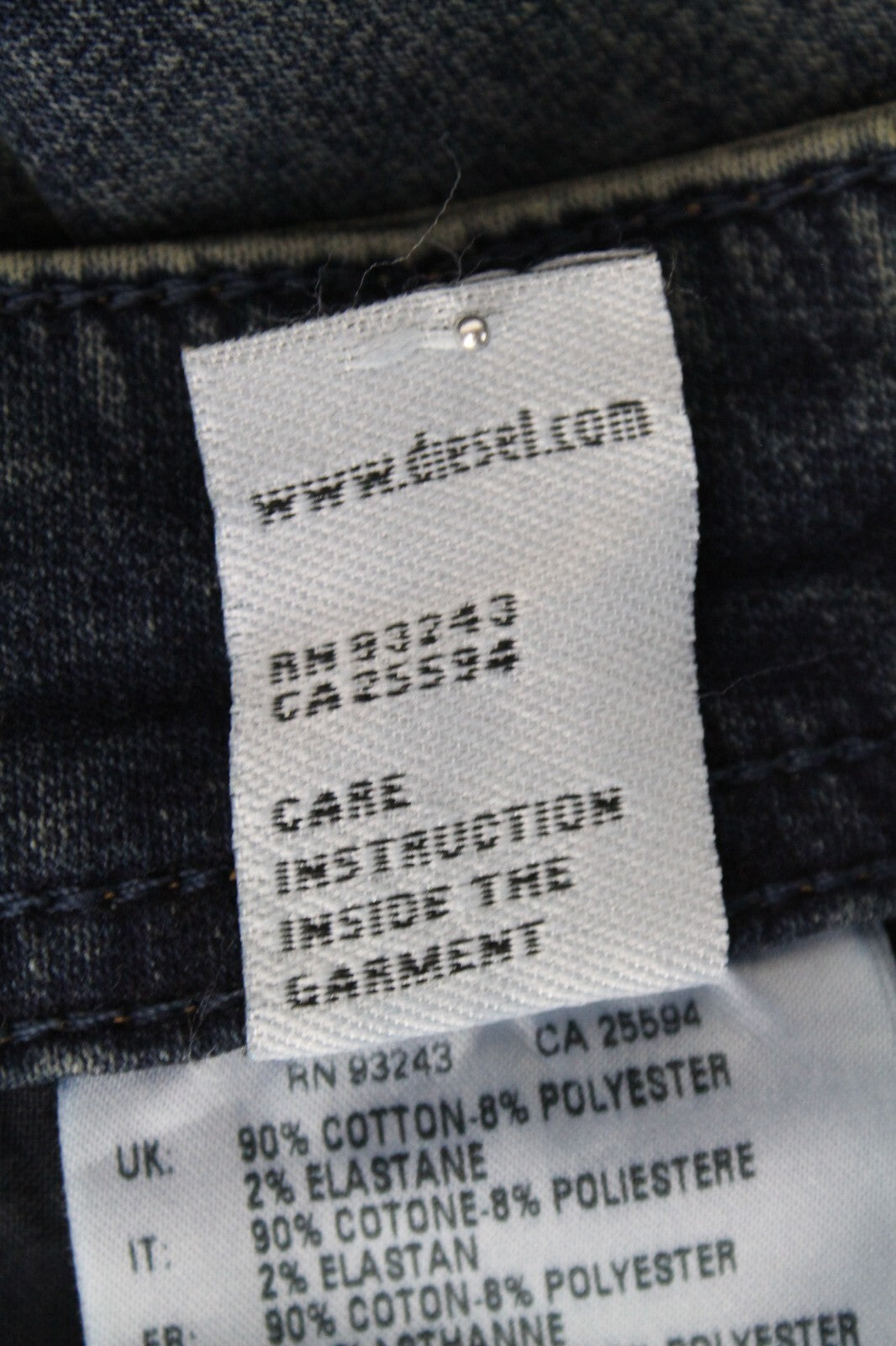 DIESEL Narrot CB-NE 0699V Mens Jeans W28 Sweat Jogg Slim Stained Distressed