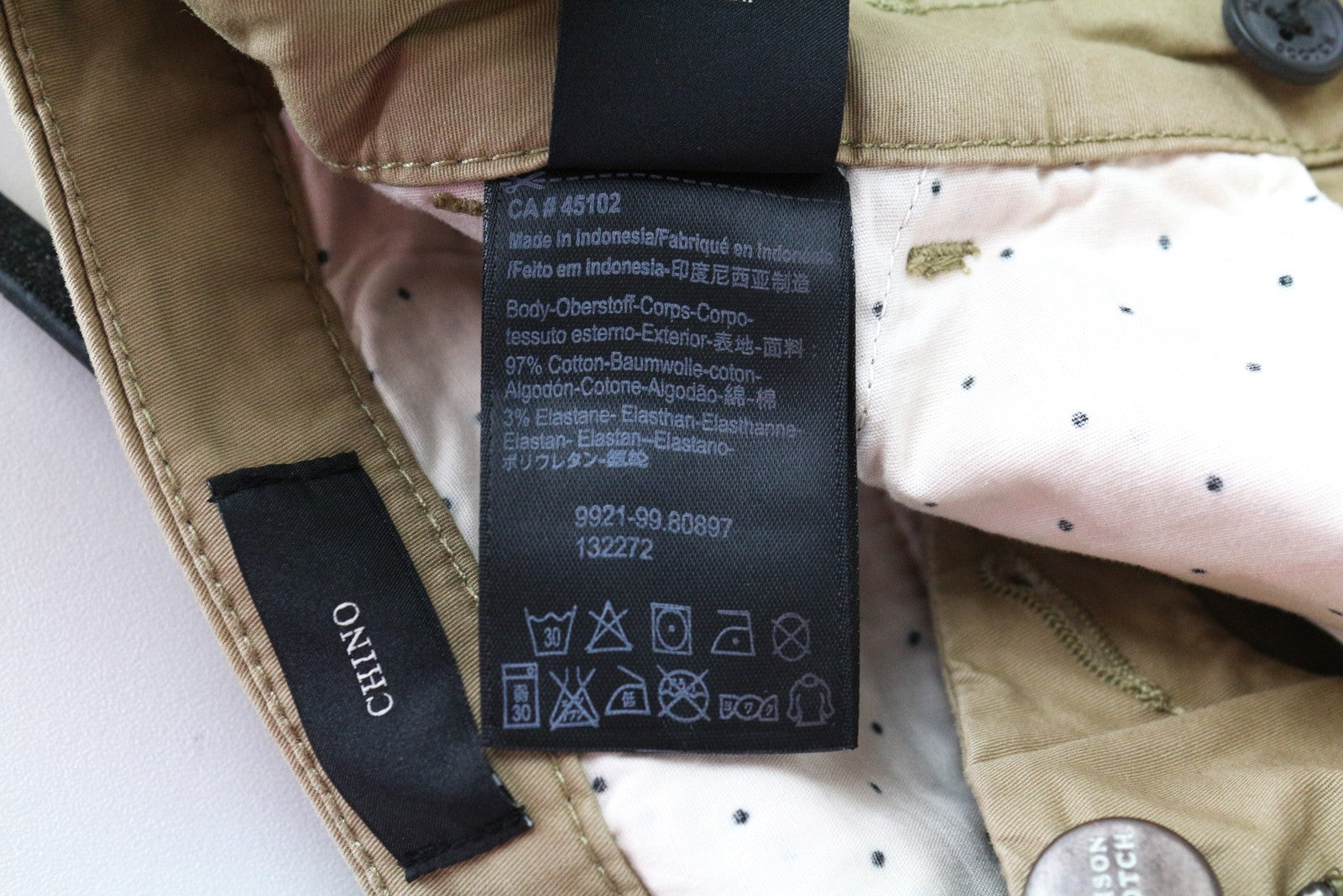 MAISON SCOTCH Womens Slim Trousers W30/L32 Brown  Slit Pocket Style