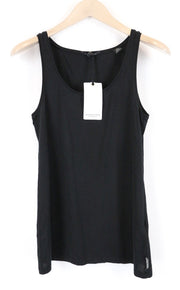 MAISON SCOTCH Womens Tank Top XS Black  Round Neck Sleeveless Basic