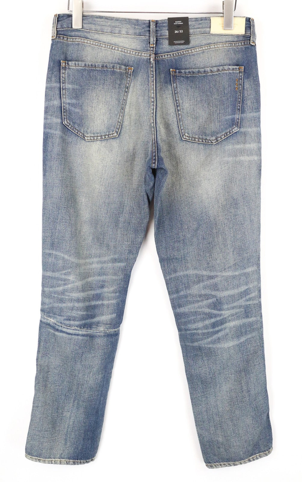 SCOTCH & SODA Womens Jeans W26/L32 Blue Bandit Tapered Distressed