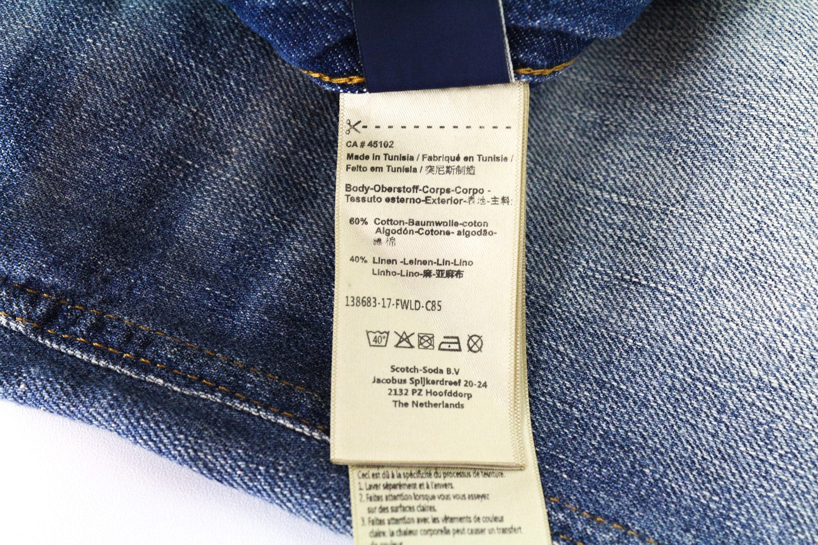 SCOTCH & SODA Womens Jeans W26/L32 Blue Bandit Tapered Distressed