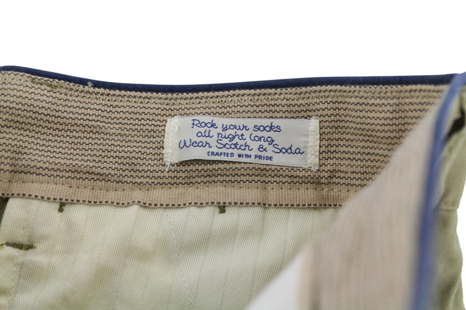 SCOTCH & SODA Men Shorts W29 Khaki Green Cargo Zip 5-Design Pockets Logo Casual