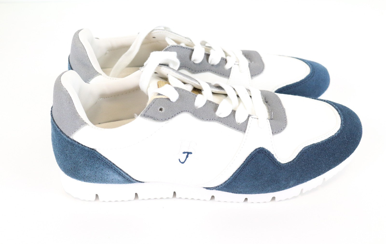 HARMONT & BLAINE White Blue Low-Top Sneakers EU40  Laced Unisex