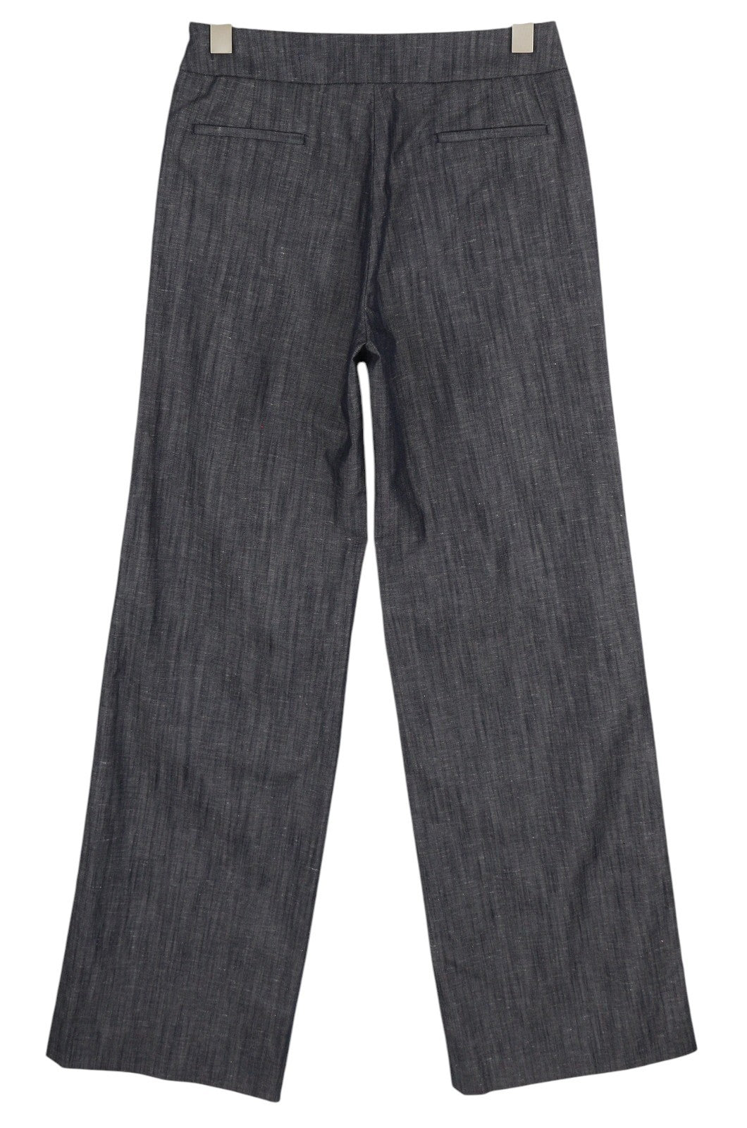 PT TORINO Taylor Women Trousers 40 W29 Grey Linen Blend High Waist Flared Leg