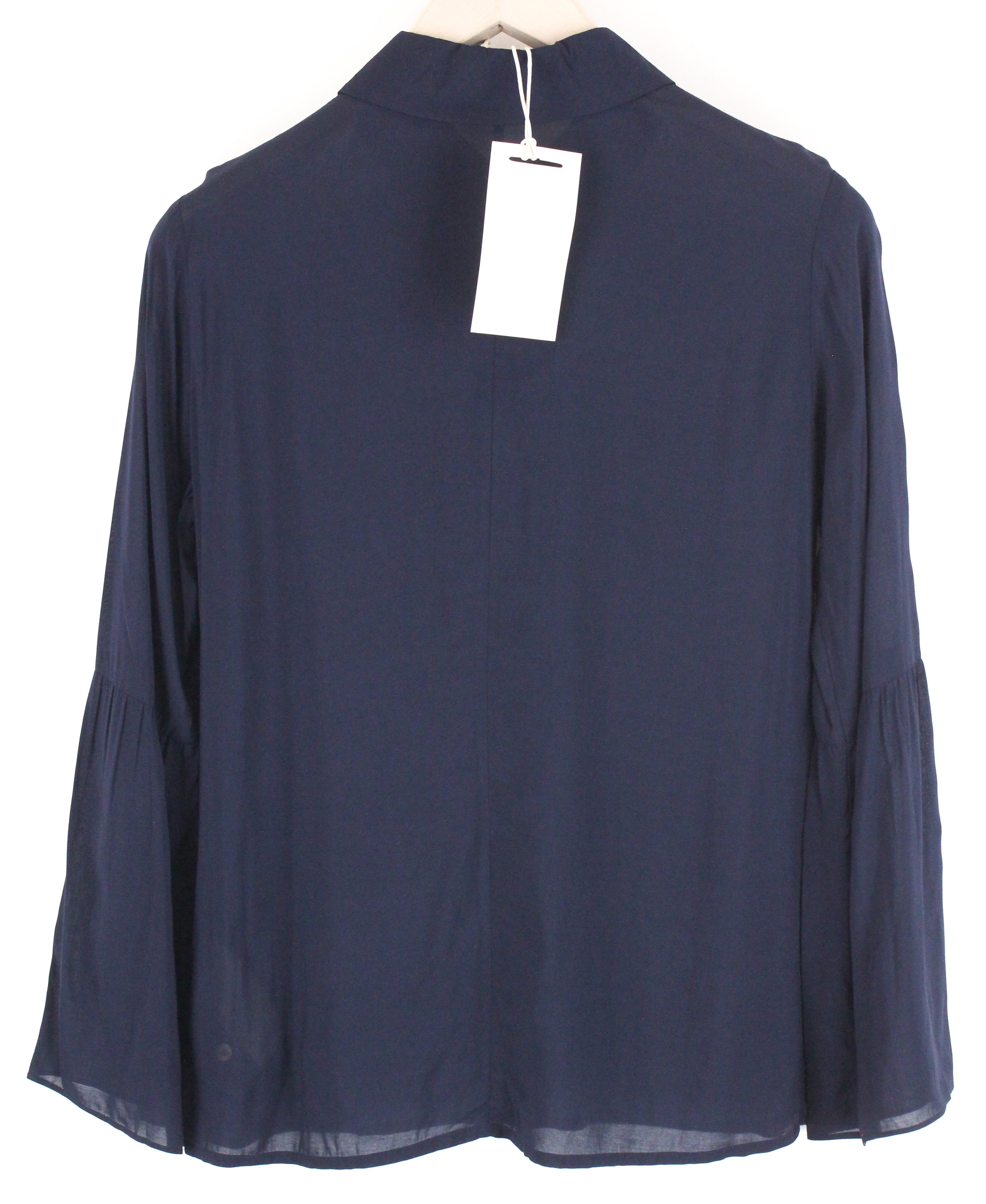 SCOTCH & SODA  Blauw Shirt XS Navy Womens Button-Up Flared Lightweight Top