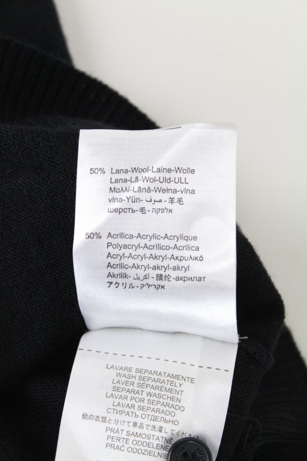 REPLAY Wool  Cardigan S  Knit Jumper Black Long Sleeve with Pocket