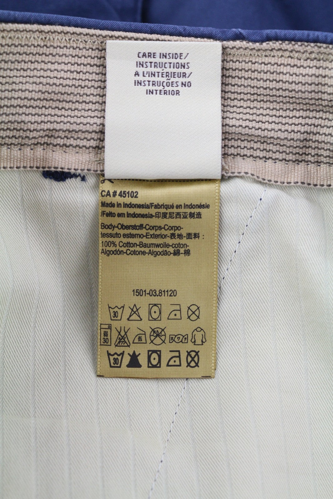 SCOTCH & SODA Men Shorts W30 Dark Blue Cargo Zip 5-Design Pockets Logo Casual