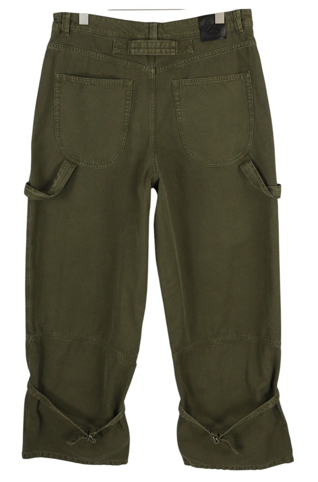 OFF-WHITE c/o VIRGIL ABLOH Garmdyed Canv Relax Men Jeans W34 Green RRP€799