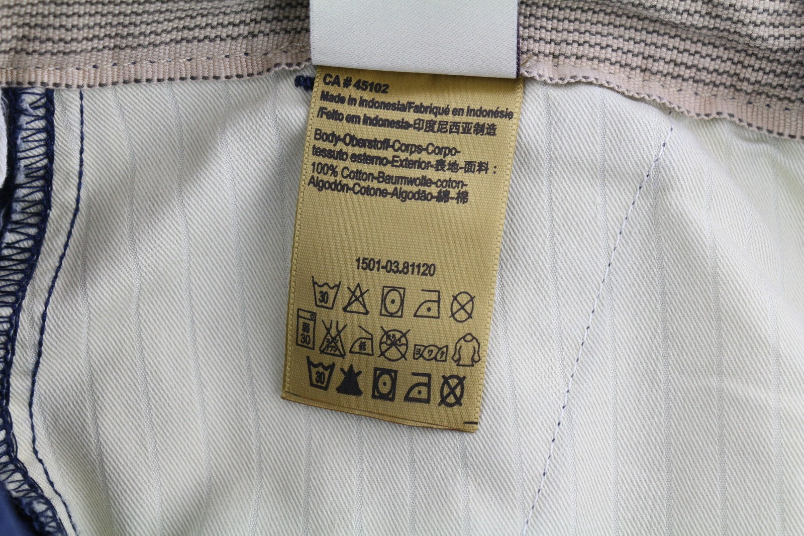 SCOTCH & SODA Men Shorts W30 Blue Cargo Zip Fly 5-Design Pockets Logo Casual