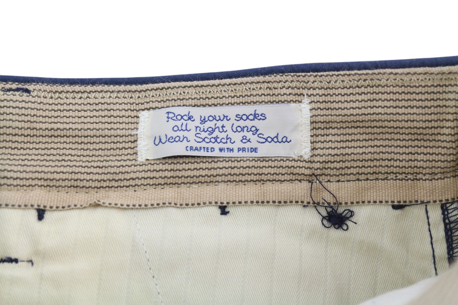 SCOTCH & SODA Men Shorts W29 Blue Cargo Zip Fly 5-Design Pockets Logo Casual