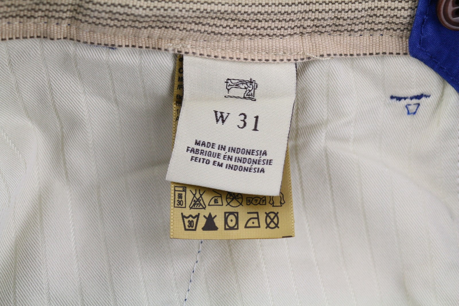 SCOTCH & SODA Men's Shorts W31 Blue Cargo Zip Fly 5-Design Pockets Logo Casual