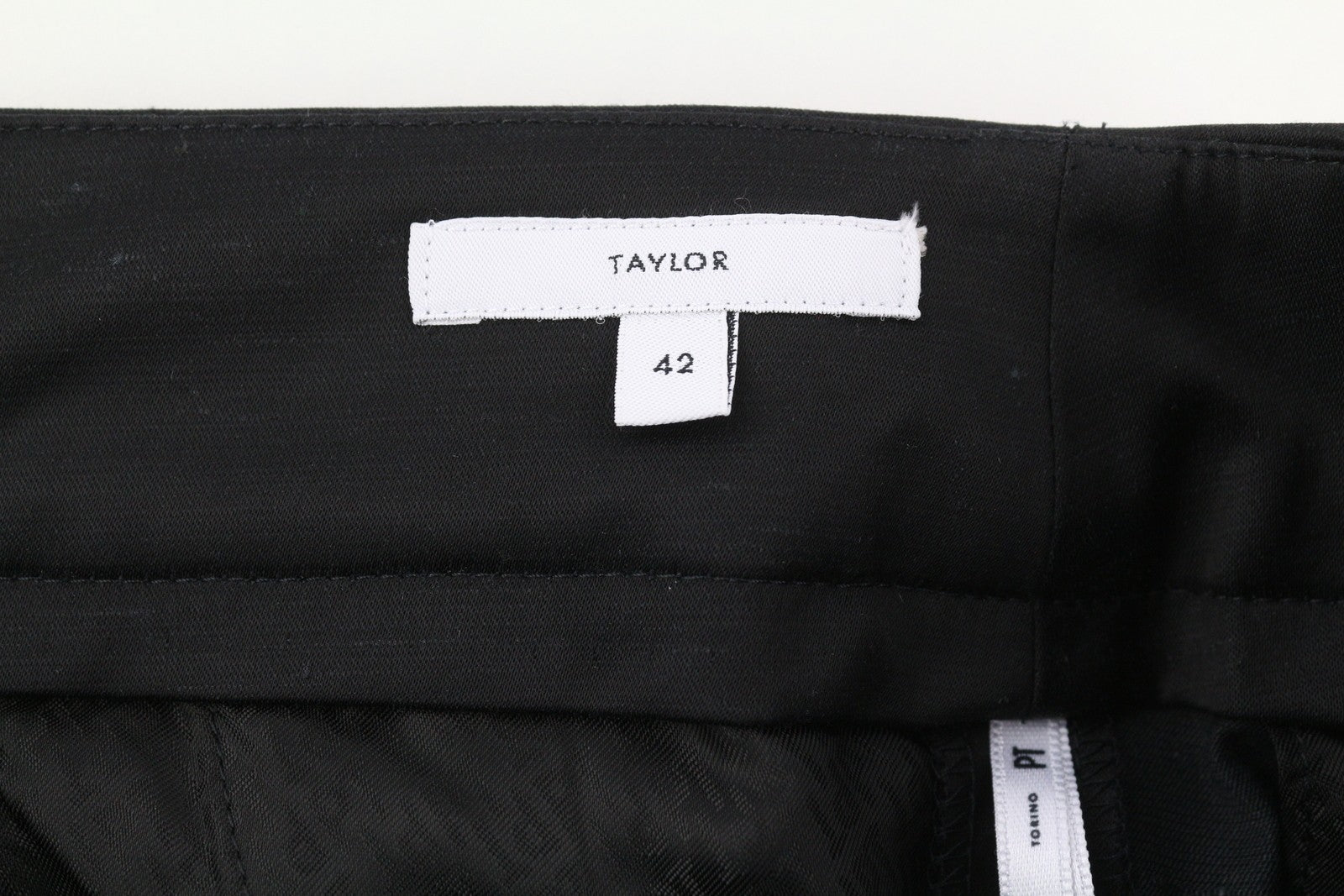 PT TORINO Taylor Women Trousers 42 W30 Black Silk Blend High Waist Flared Leg