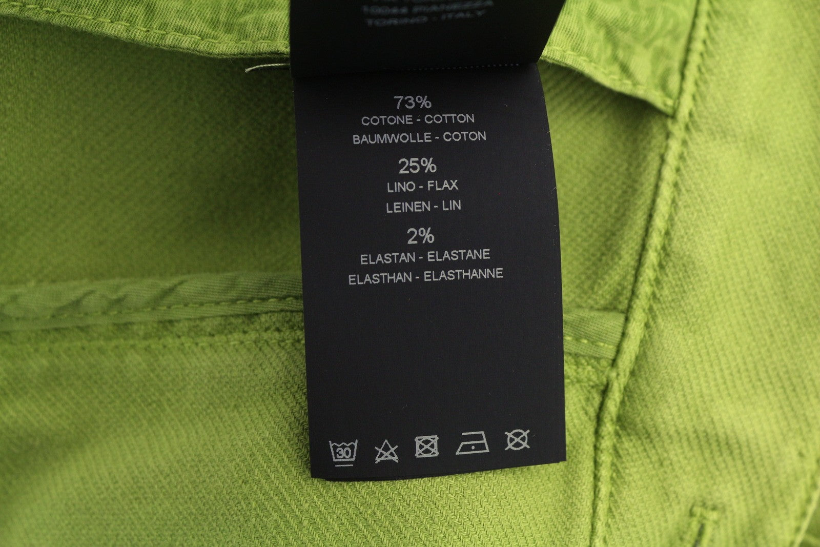 PT TORINO Zoe Women Trousers 38 W25 Green Cargo High Waist Linen Blend Tapered