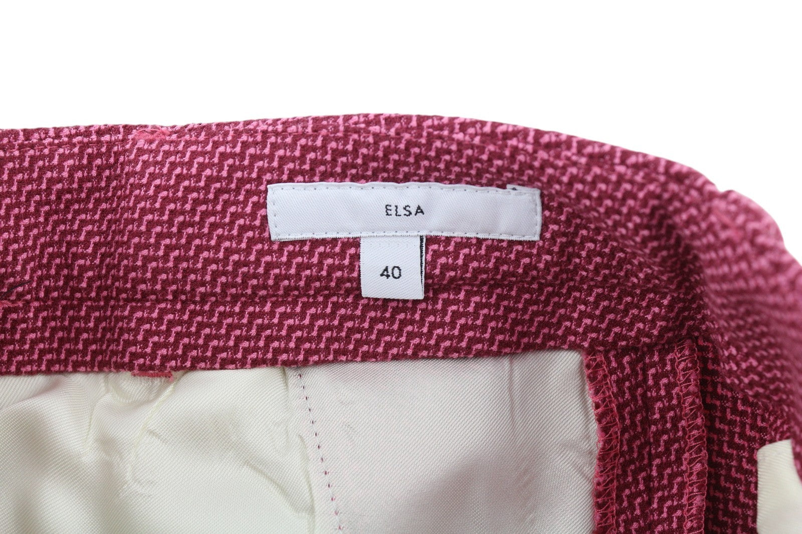 PT TORINO Elsa Women Trousers 40 W28 Purple Patterned Bootcut Fit Zip Pockets