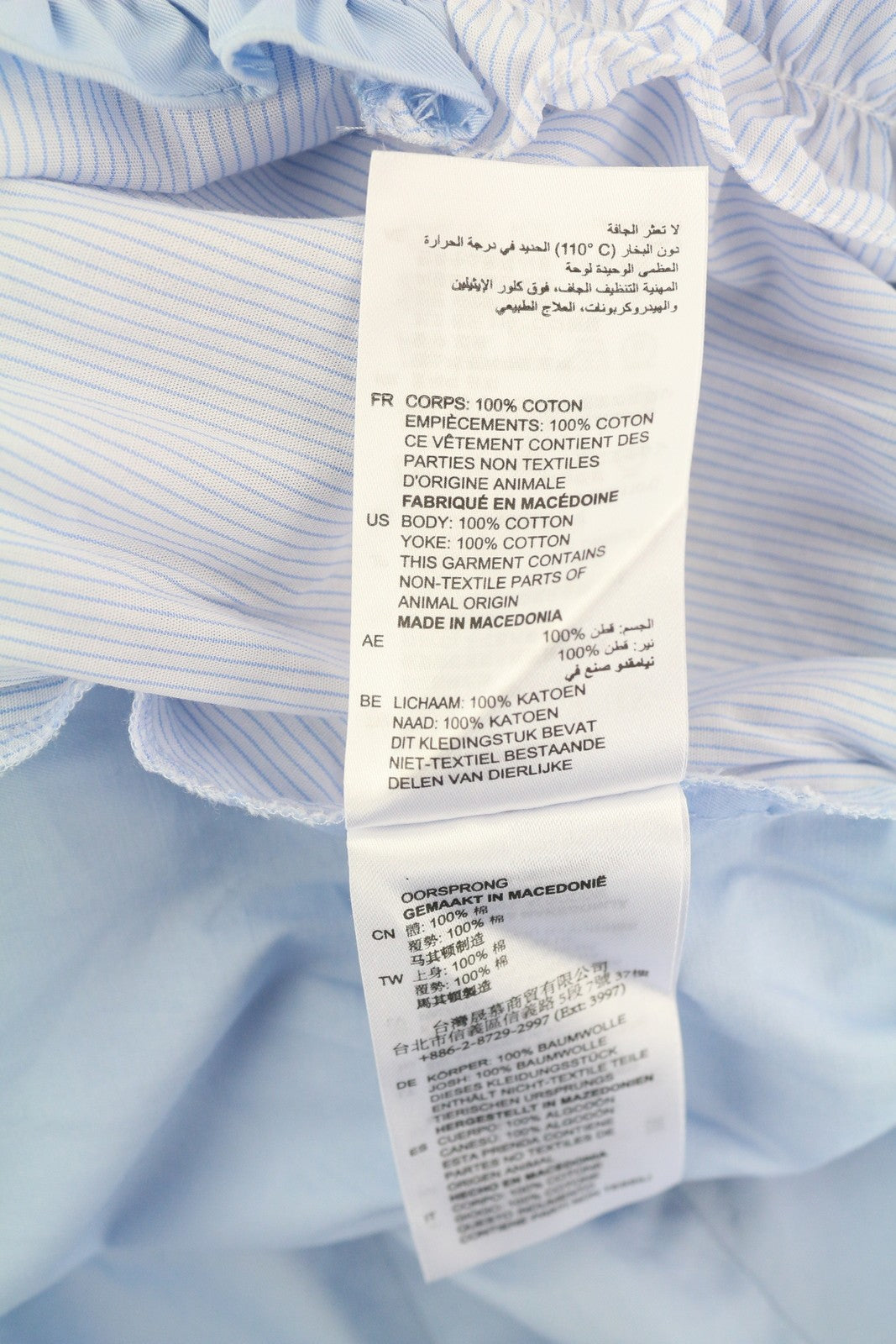 SANDRO Rosalyn Women Romper EU36 3/4 Sleeve Ruffle Details Colorblock Belted