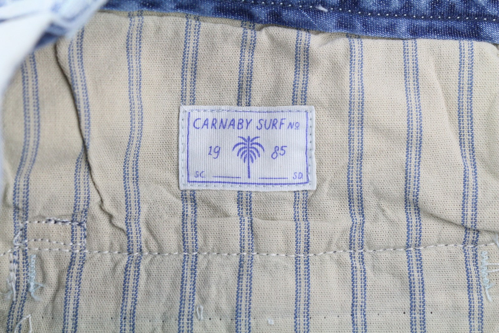 SCOTCH & SODA Men Shorts W29 Chino Washed Blue Embroidered Zip Fly Logo Casual