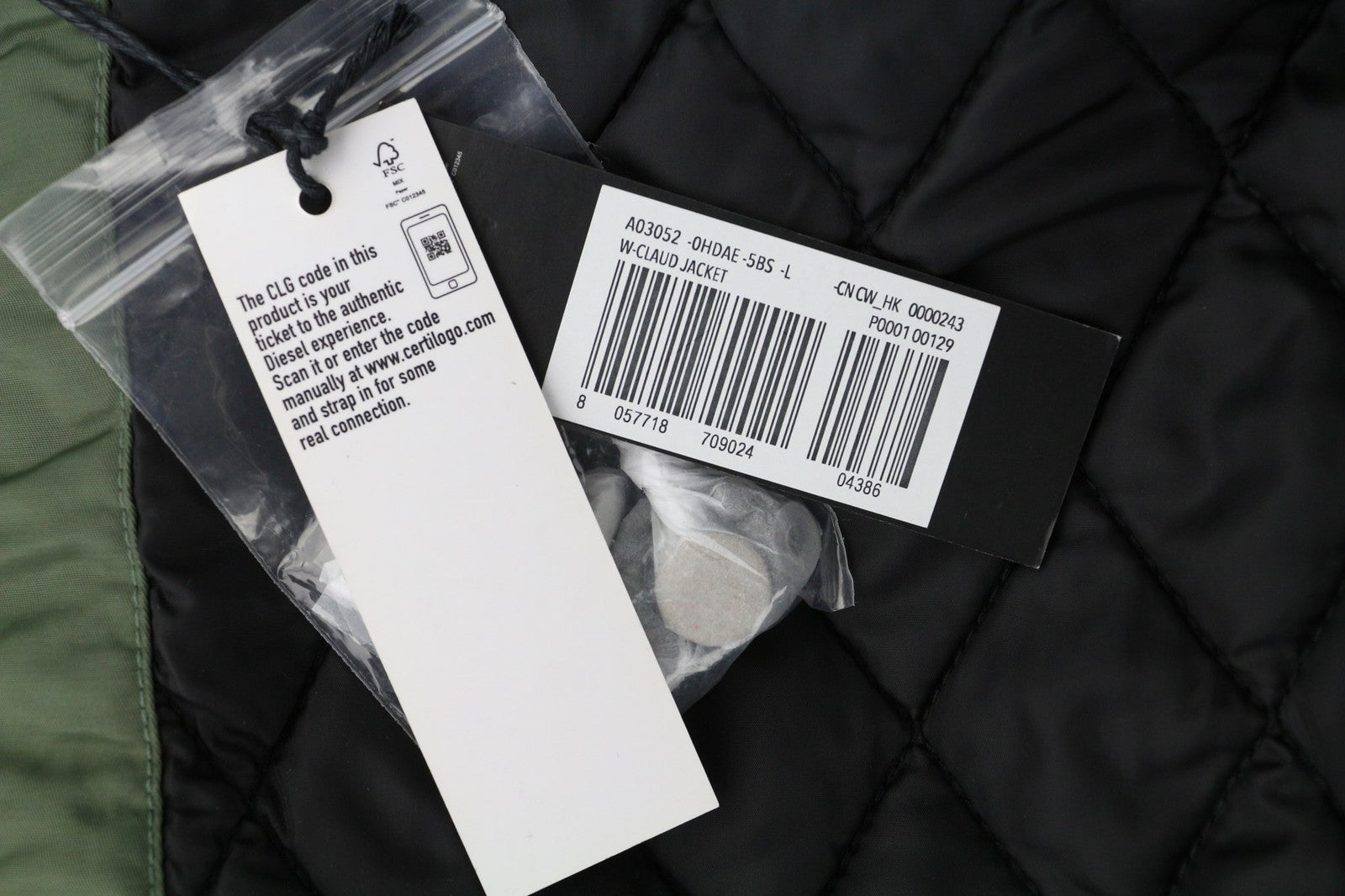 DIESEL W-Claud Mens Jacket L Oversized Parka RRP€395 Removable Faux Fur Hood