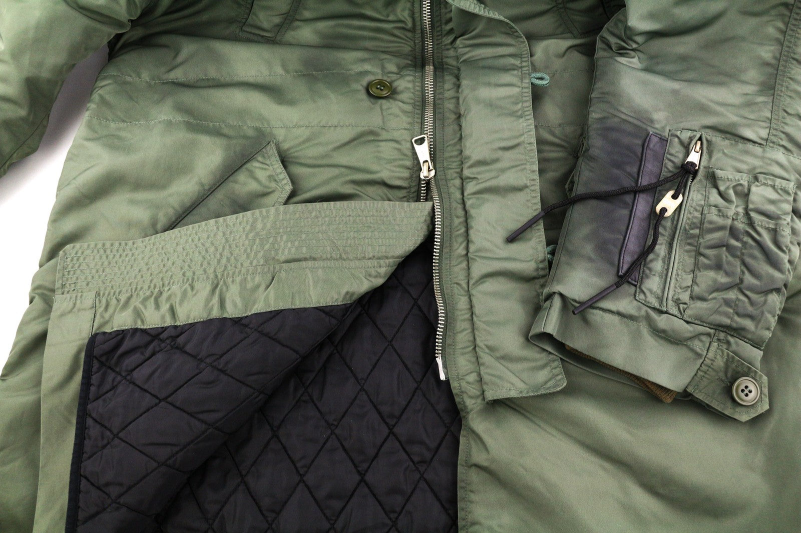 DIESEL W-Claud Mens Jacket L Oversized Parka RRP€395 Removable Faux Fur Hood