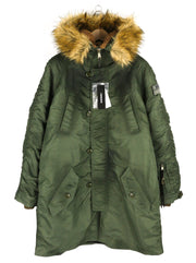 DIESEL W-Claud Mens Jacket M Oversized Parka RRP€395 Removable Faux Fur Hooded