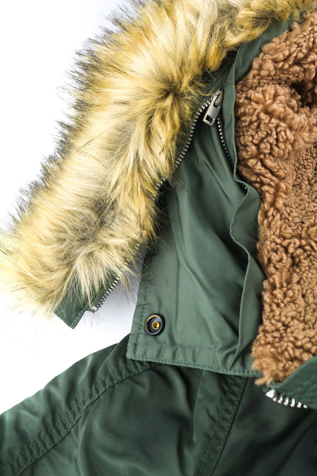 DIESEL W-Claud Mens Jacket M Oversized Parka RRP€395 Removable Faux Fur Hooded