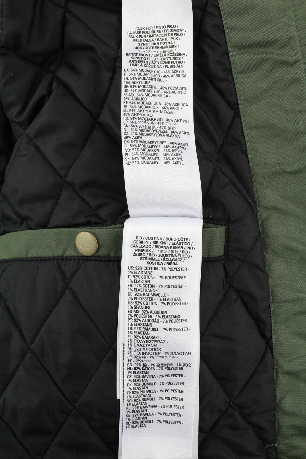 DIESEL W-Claud Mens Jacket L Oversized Parka RRP€395 Removable Faux Fur Green