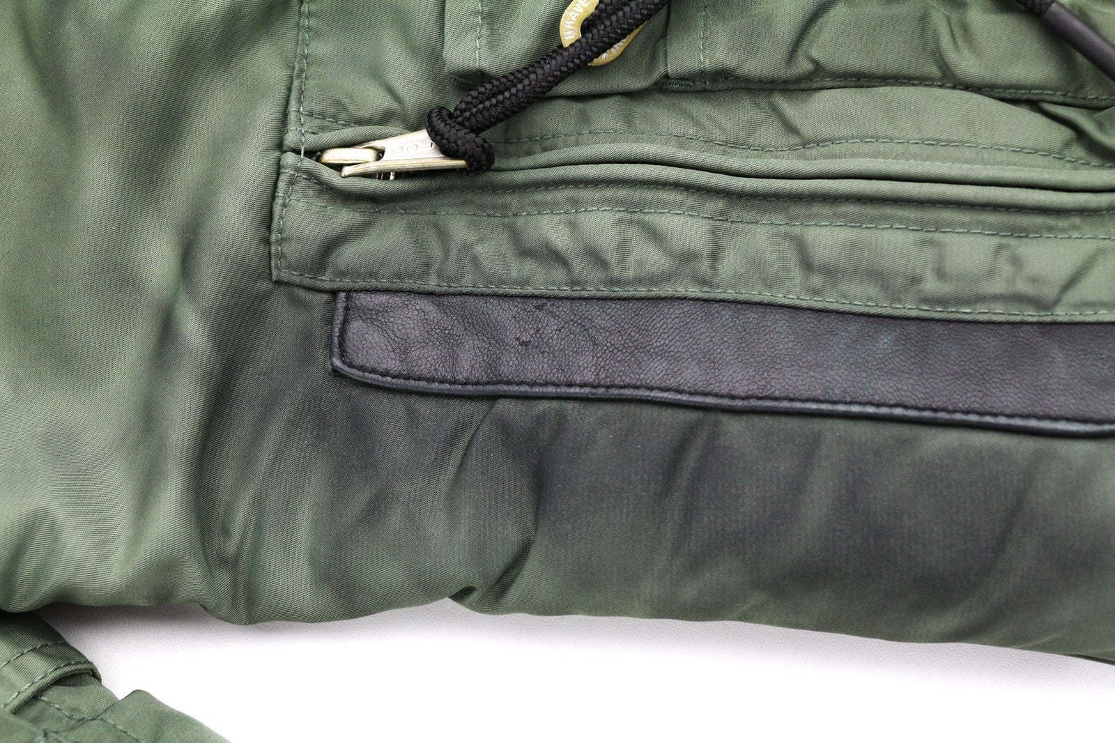 DIESEL W-Claud Mens Jacket L Oversized Parka RRP€395 Removable Faux Fur Green