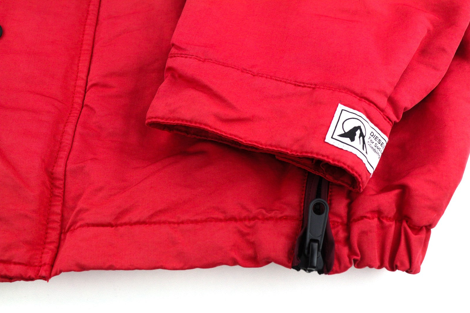 DIESEL W-Trodd Mens Jacket M Oversized Fleece Lined Hooded Coated RRP€395 Red