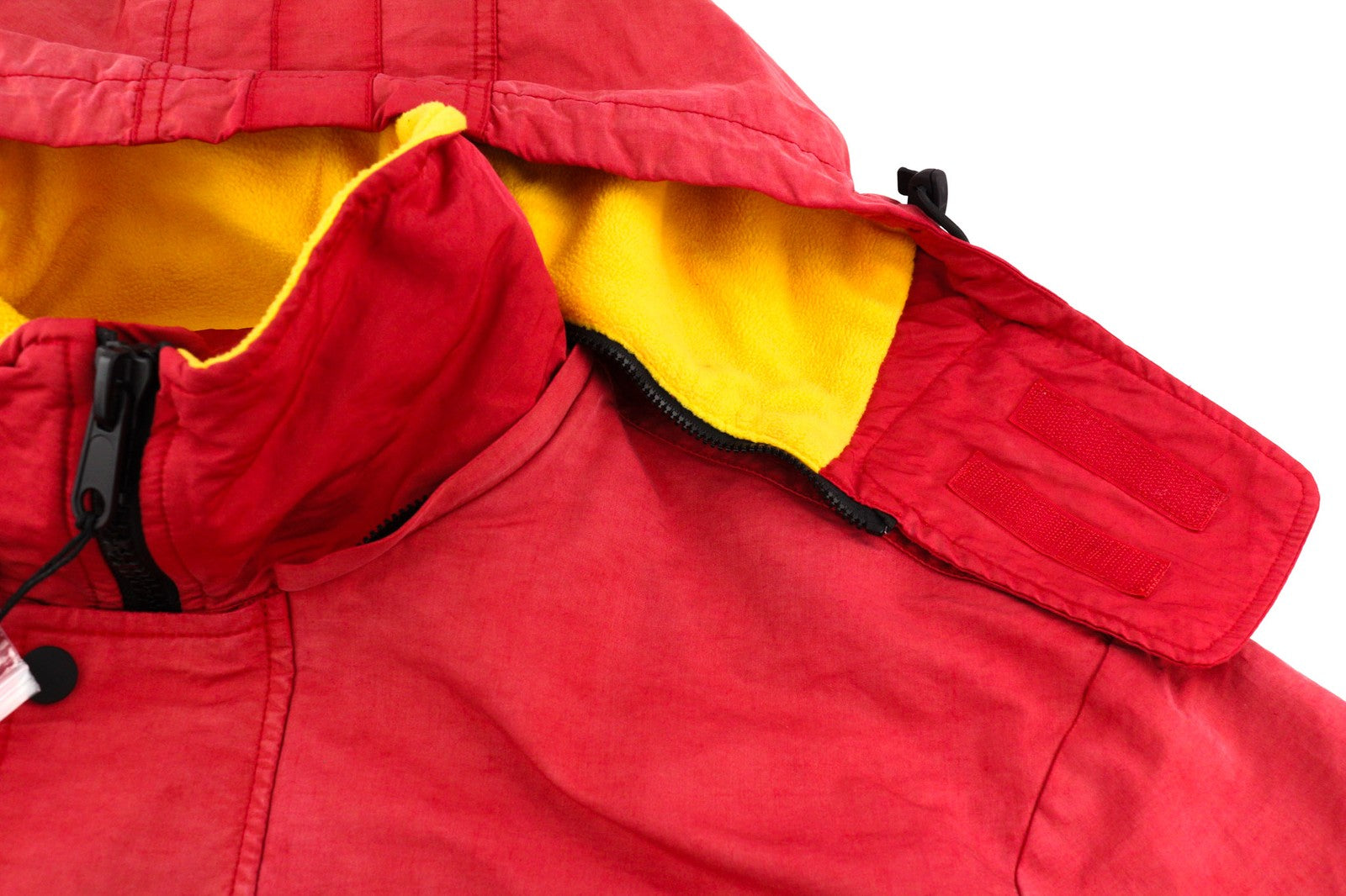 DIESEL W-Trodd Mens Jacket M Oversized Fleece Lined Hooded Coated RRP€395 Red