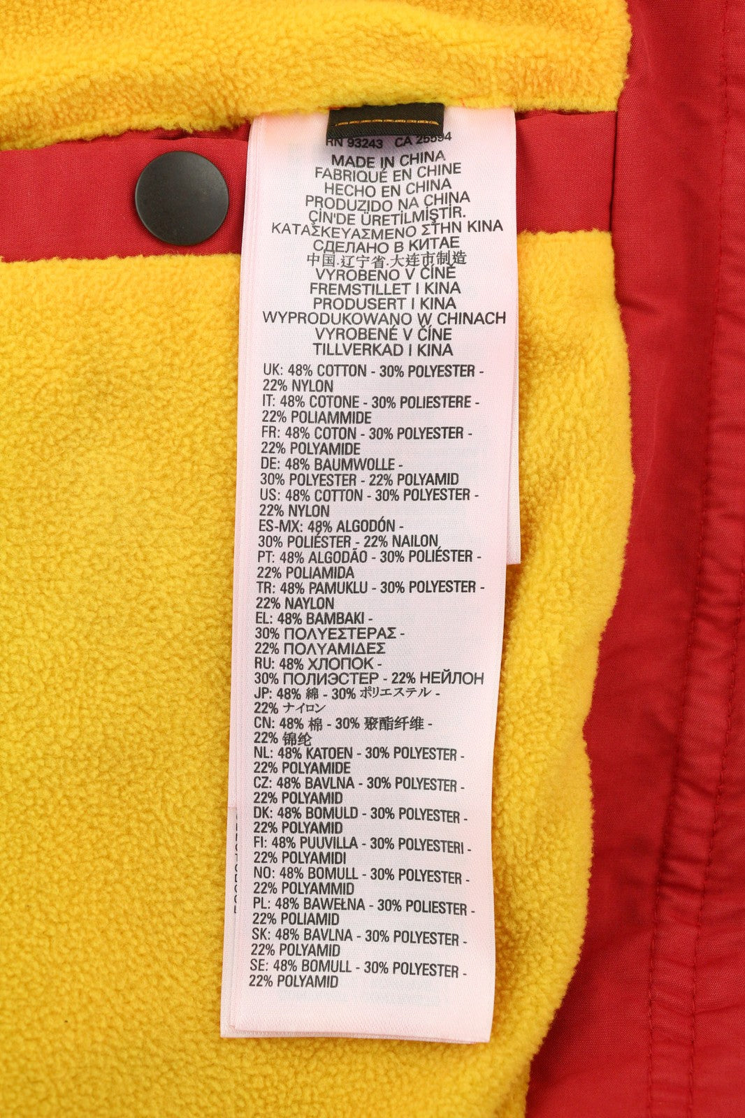 DIESEL W-Trodd Mens Jacket L Oversized Fleece Lined Hooded Coated Red RRP€395