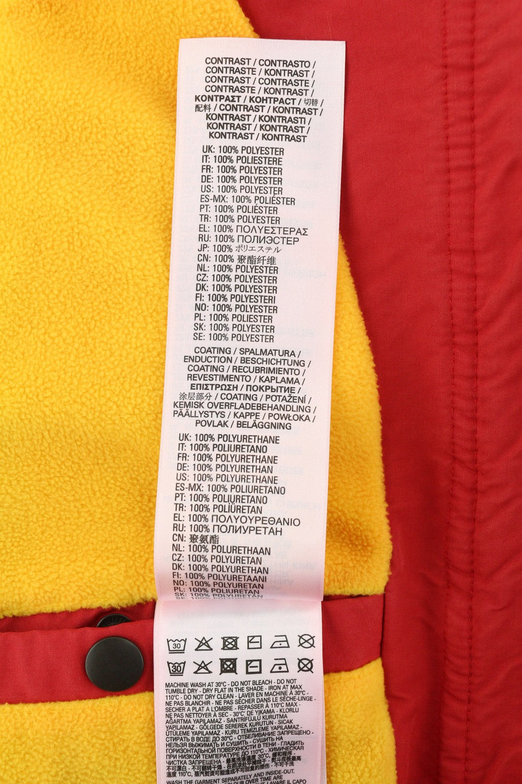 DIESEL W-Trodd Mens Jacket L Oversized Fleece Lined Hooded Coated Red RRP€395