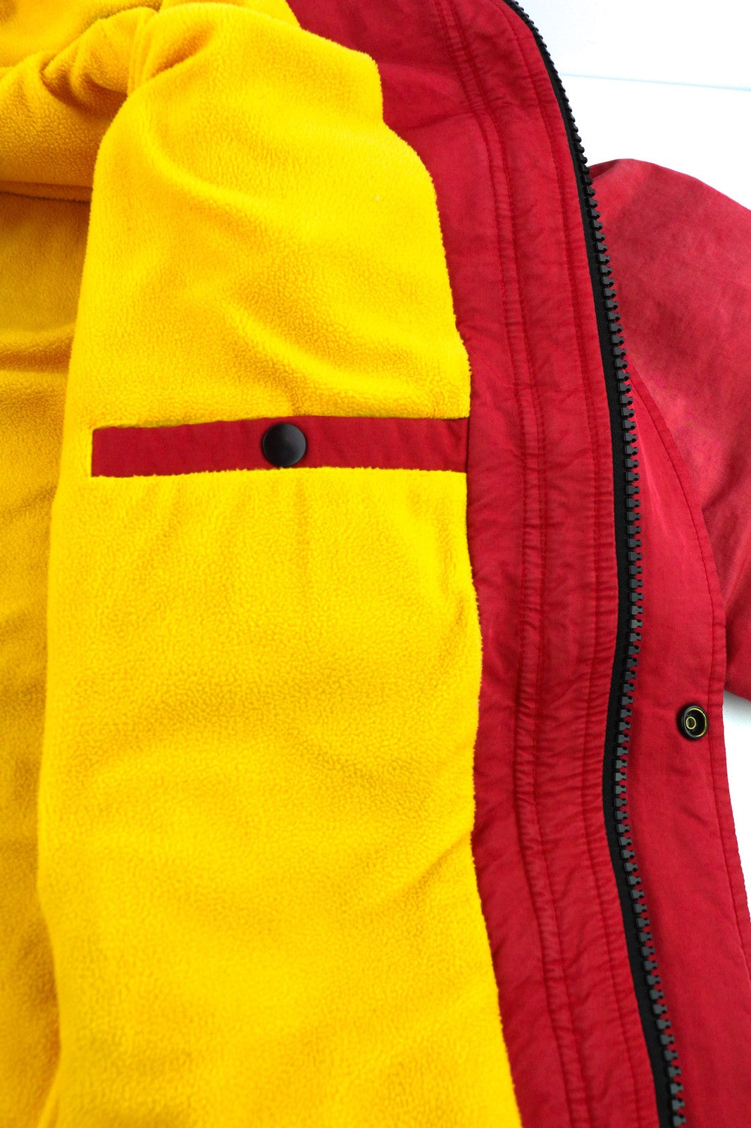 DIESEL W-Trodd Mens Jacket L Oversized Fleece Lined Hooded Coated Red RRP€395