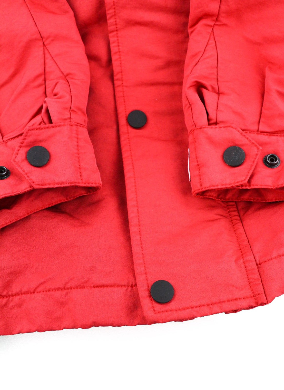 DIESEL W-Trodd Mens Jacket M Oversized Fleece Lined Hooded Coated Red RRP€395