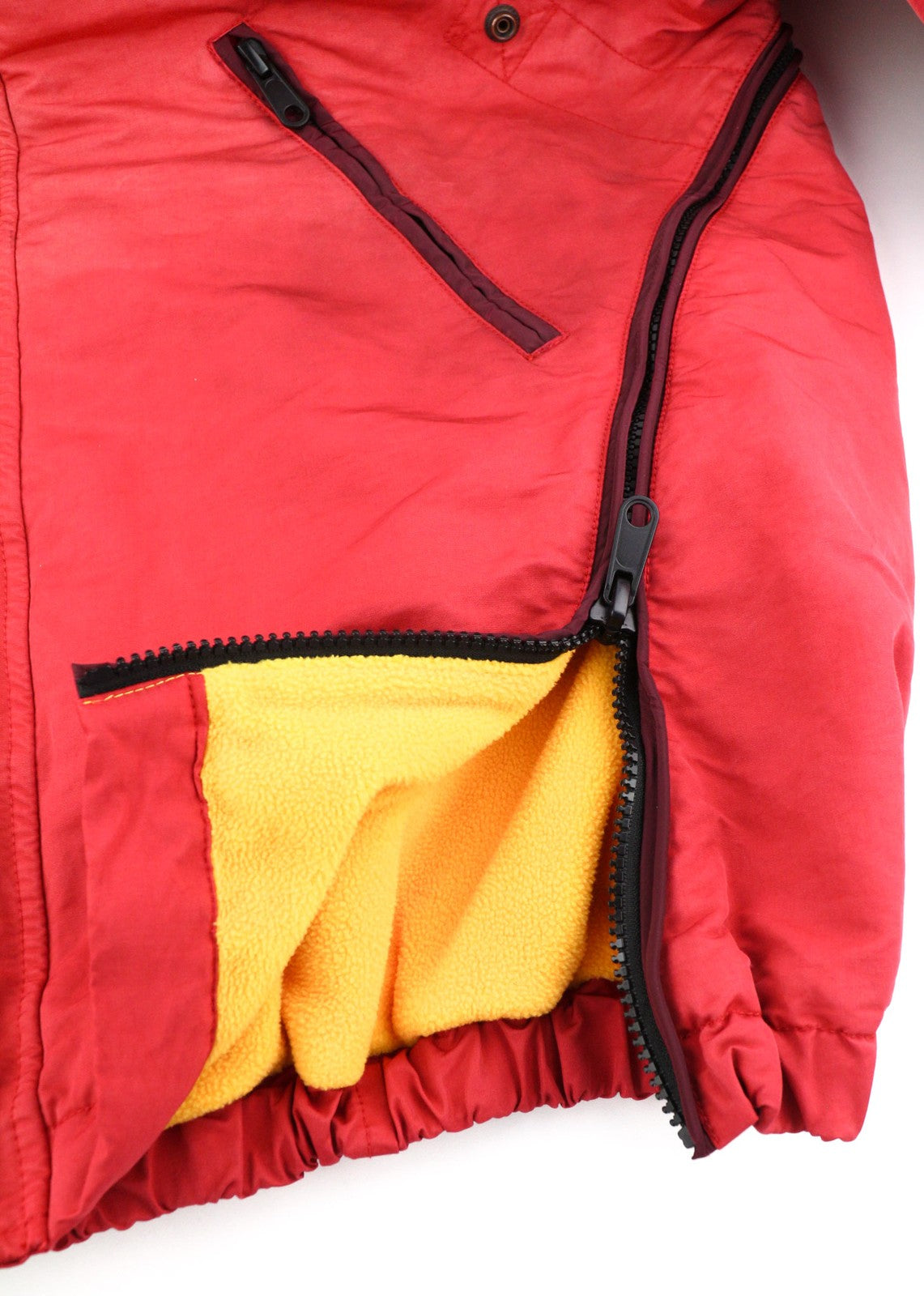 DIESEL W-Trodd Mens Jacket M Oversized Fleece Lined Hooded Coated Red RRP€395