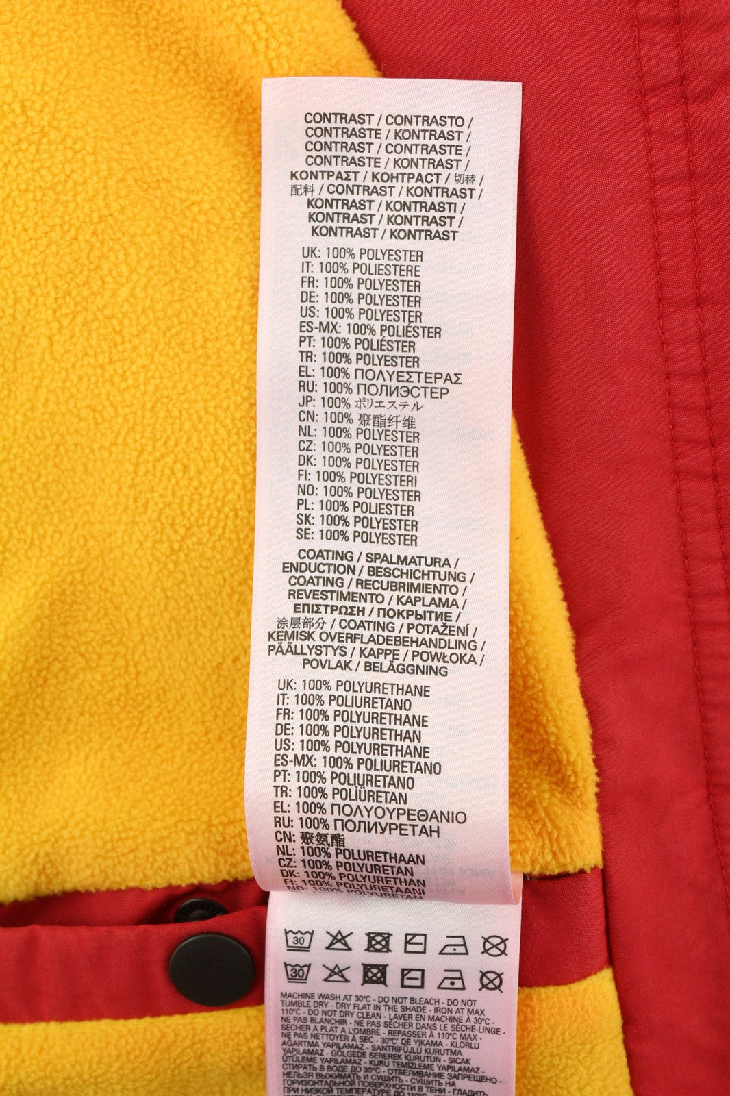 DIESEL W-Trodd Mens Jacket L Oversized Fleece Lined Hooded Coated Red RRP€395