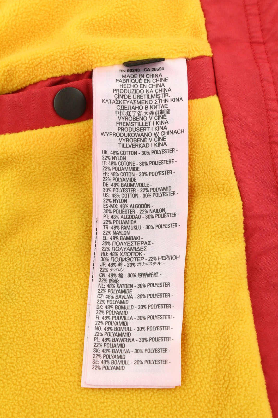 DIESEL W-Trodd Mens Jacket L Oversized Fleece Lined Hooded Coated Red RRP€395