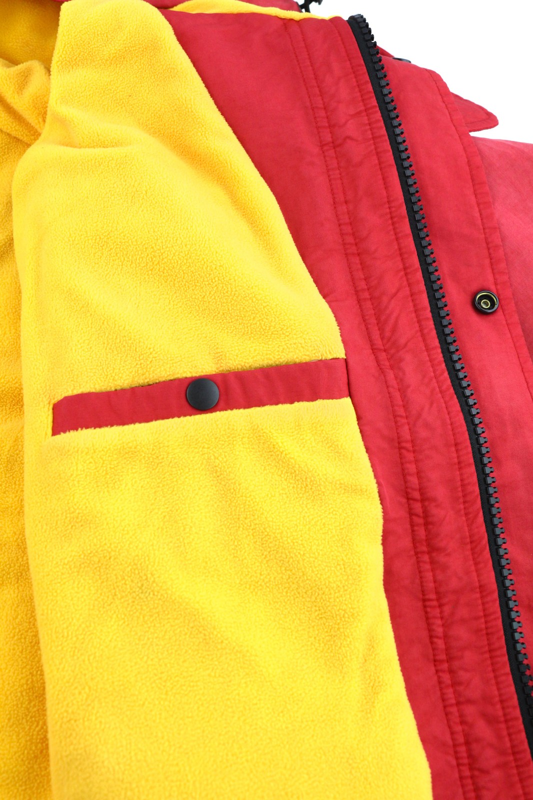 DIESEL W-Trodd Mens Jacket L Oversized Fleece Lined Hooded Coated Red RRP€395